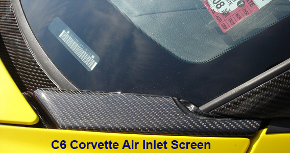 Real Carbon Fiber,  C6 Corvette, Air Inlet Screen